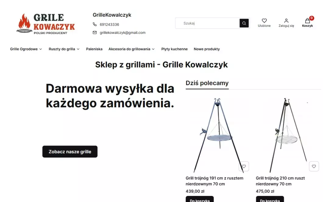 Zrzut ekranu strony